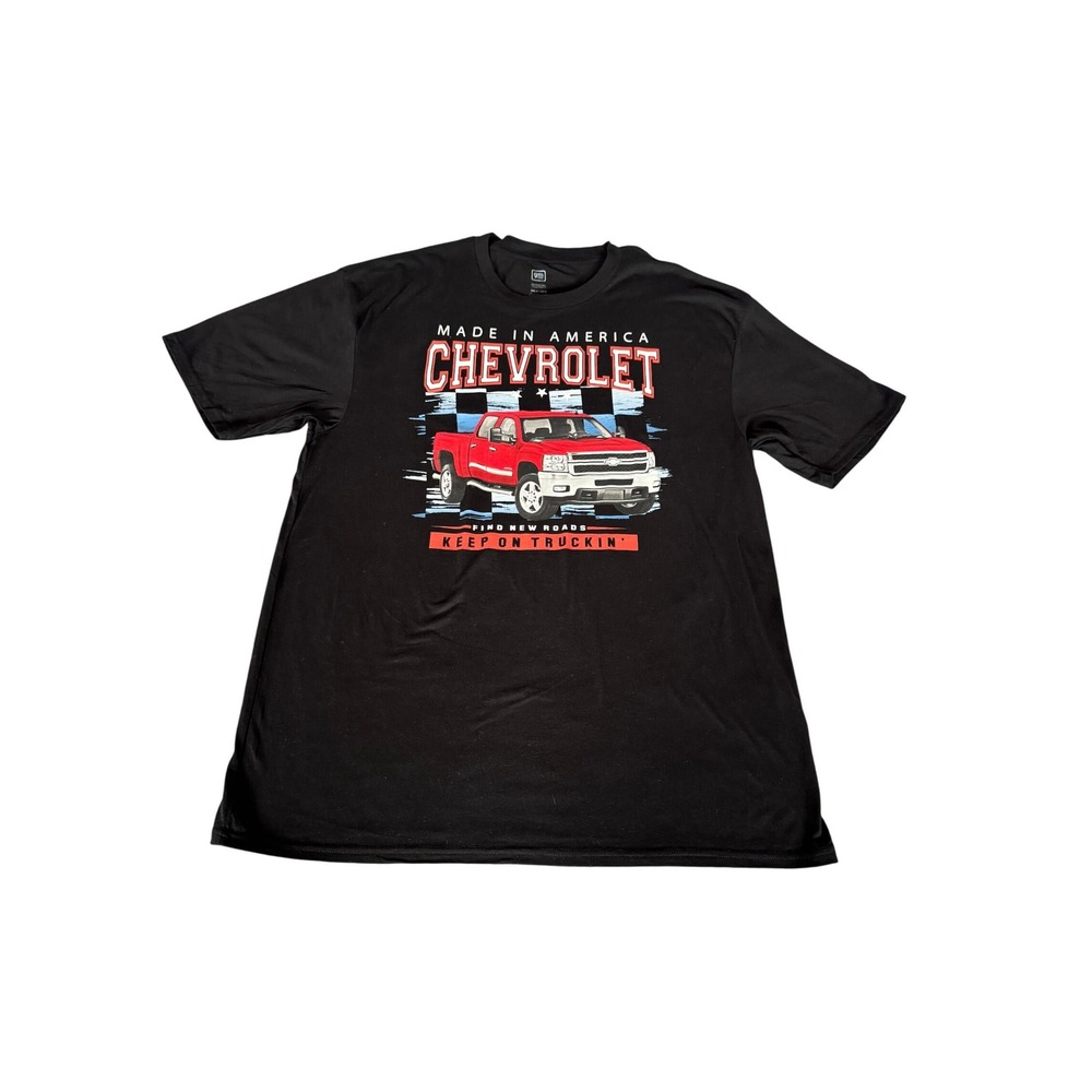 GM Chevrolet Silverado Truck Graphic T-Shirt Mens‎ 2XLT Black GHCH07TBSC3 NWT
